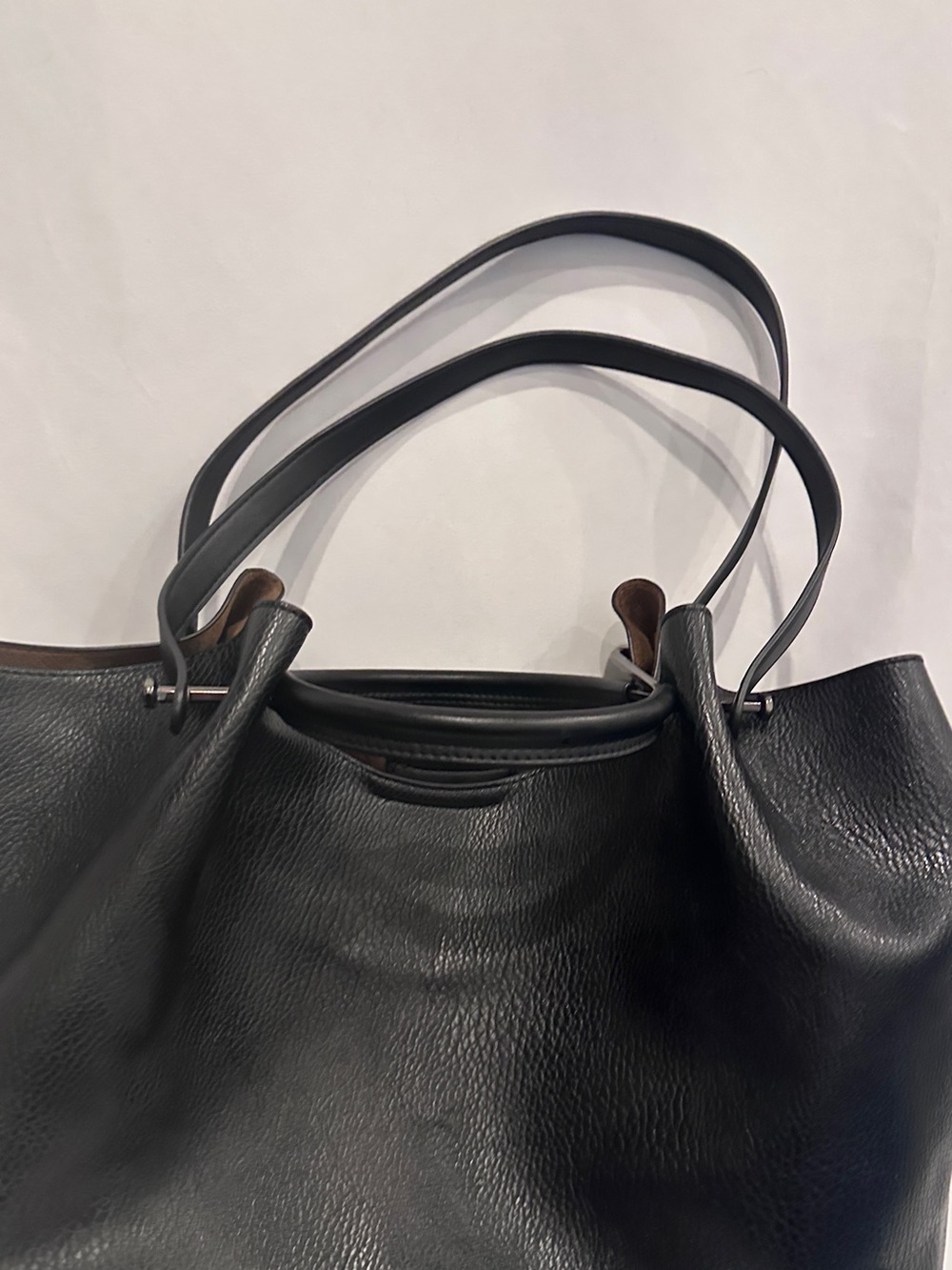 Sondra Roberts Black Tote Shoulder Bag with Removable Interior Pouch - Picture 11 of 11